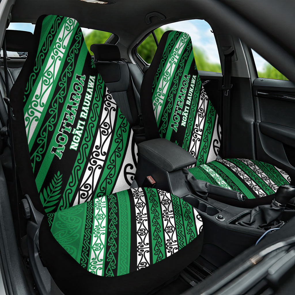 Aotearoa Ngati Raukawa Car Seat Cover New Zealand Maori Tribal Fern Pattern