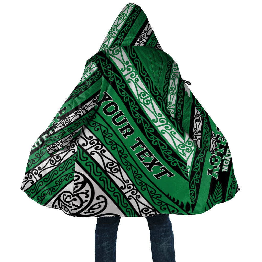 Personalised Aotearoa Ngati Raukawa Cloak New Zealand Maori Tribal Fern Pattern DT05 Unisex Green - Polynesian Pride