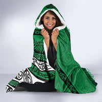 Aotearoa Ngati Raukawa Hooded Blanket New Zealand Maori Tribal Fern Pattern