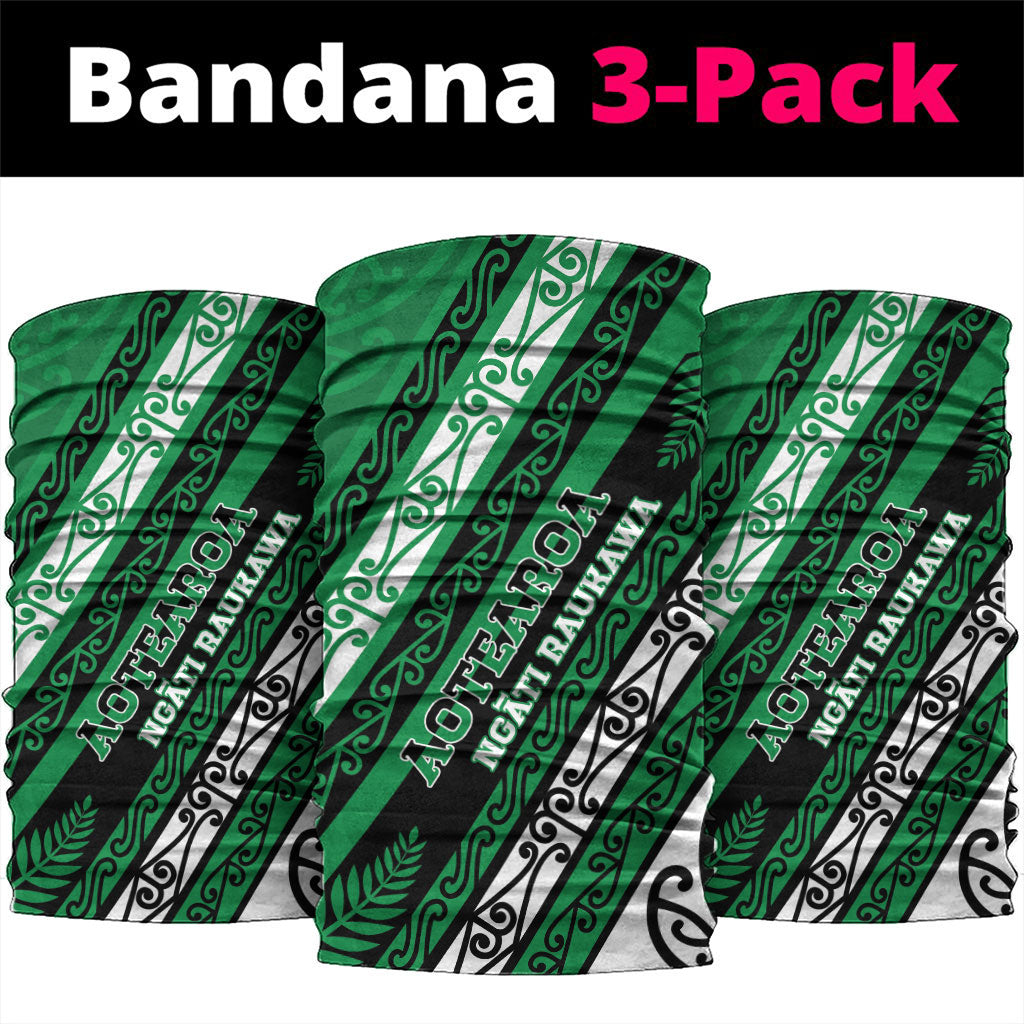 Aotearoa Ngati Raukawa Neck Gaiter New Zealand Maori Tribal Fern Pattern