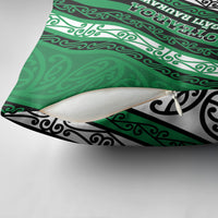 Aotearoa Ngati Raukawa Pillow Cover New Zealand Maori Tribal Fern Pattern