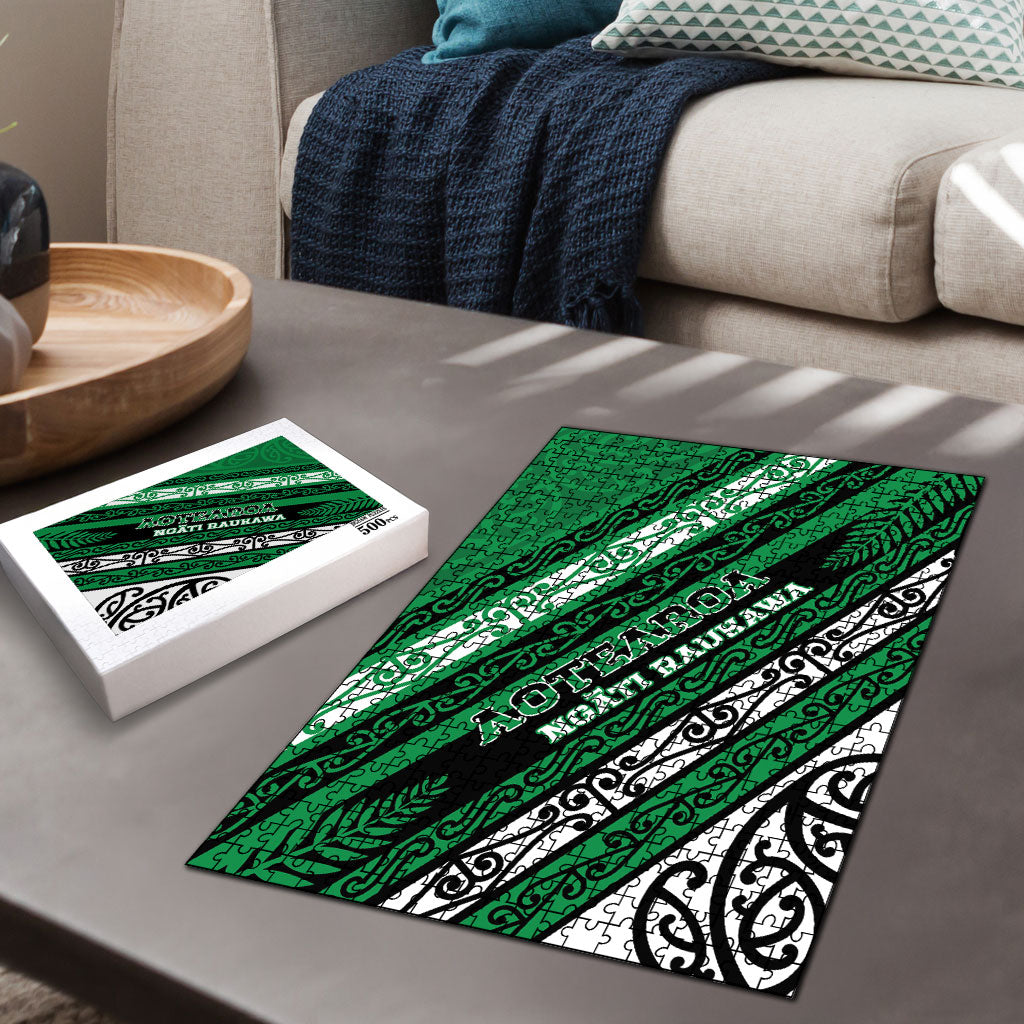 Aotearoa Ngati Raukawa Puzzle New Zealand Maori Tribal Fern Pattern