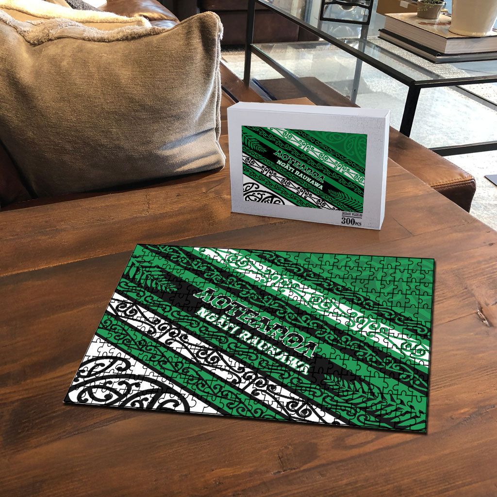 Aotearoa Ngati Raukawa Puzzle New Zealand Maori Tribal Fern Pattern
