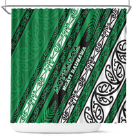 Aotearoa Ngati Raukawa Shower Curtain New Zealand Maori Tribal Fern Pattern