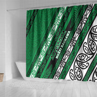 Aotearoa Ngati Raukawa Shower Curtain New Zealand Maori Tribal Fern Pattern