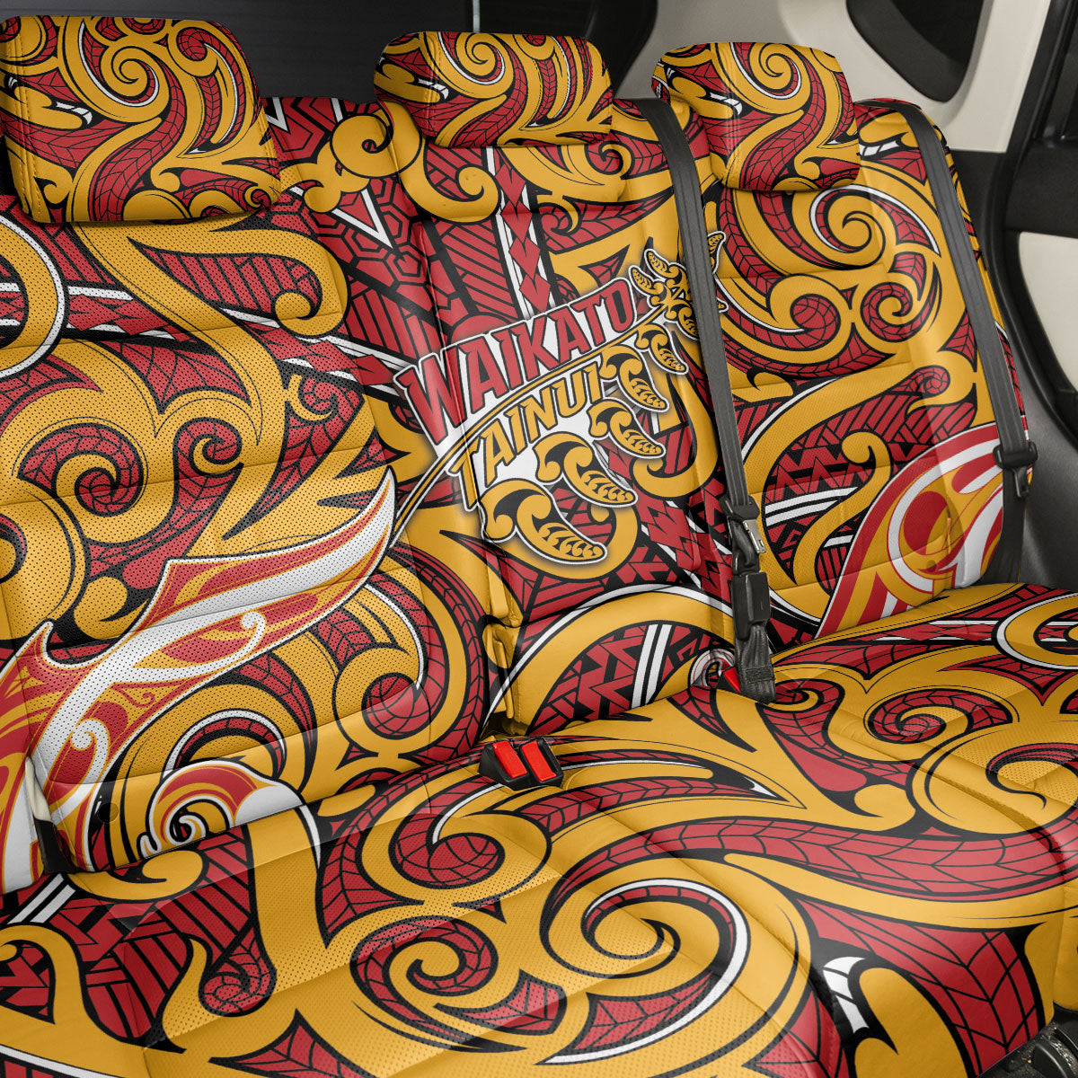 Aotearoa Waikato Tainui Back Car Seat Cover Maori Tribal Pattern Koru Motif