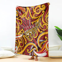 Aotearoa Waikato Tainui Blanket Maori Tribal Pattern Koru Motif