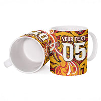 Custom Aotearoa Waikato Tainui Ceramic Mug Maori Tribal Pattern Koru Motif
