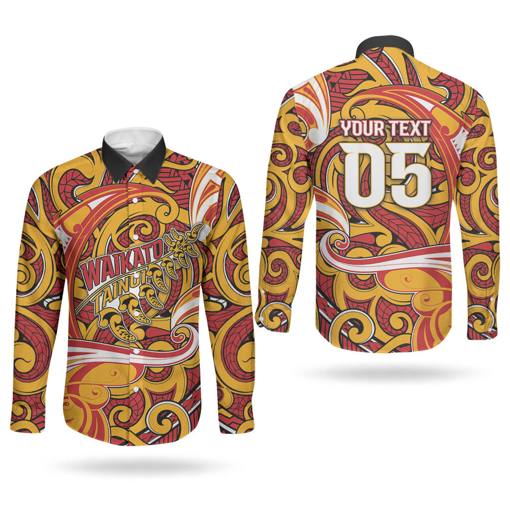 Custom Aotearoa Waikato Tainui Couples Matching Tank Maxi Dress and Long Sleeve Button Shirt Maori Tribal Pattern Koru Motif