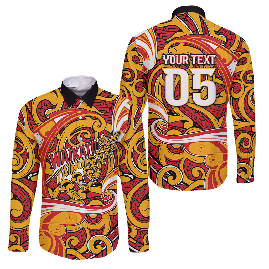 Custom Aotearoa Waikato Tainui Family Matching Off The Shoulder Long Sleeve Dress and Hawaiian Shirt Maori Tribal Pattern Koru Motif