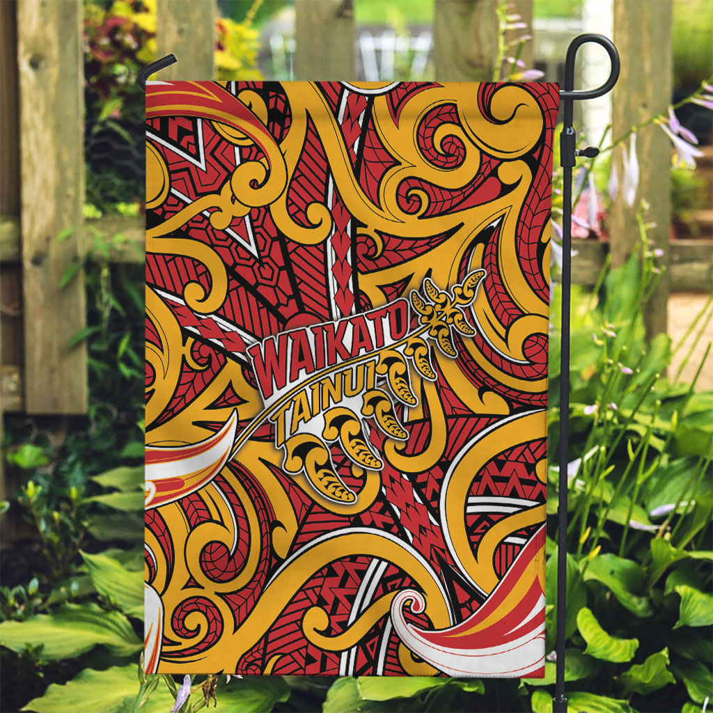 Aotearoa Waikato Tainui Garden Flag Maori Tribal Pattern Koru Motif