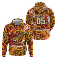 Custom Aotearoa Waikato Tainui Hoodie Maori Tribal Pattern Koru Motif