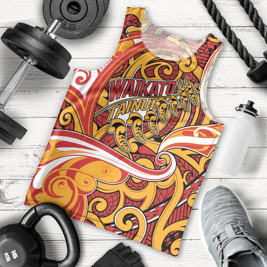 Custom Aotearoa Waikato Tainui Men Tank Top Maori Tribal Pattern Koru Motif
