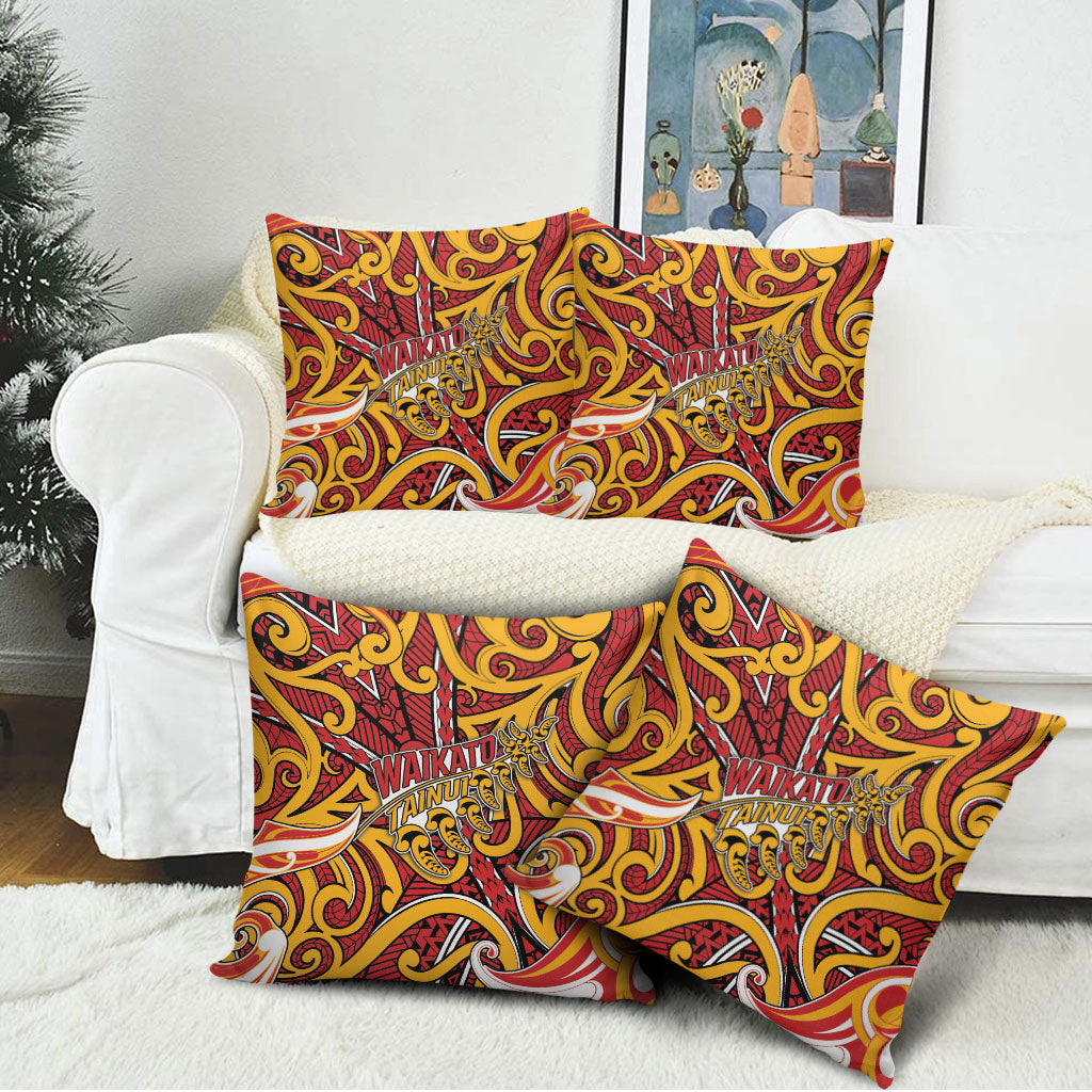Aotearoa Waikato Tainui Pillow Cover Maori Tribal Pattern Koru Motif