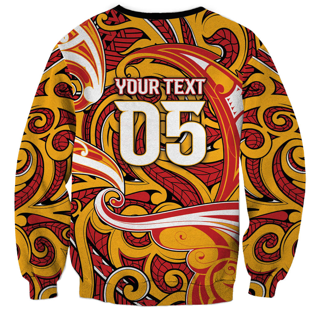 Custom Aotearoa Waikato Tainui Sweatshirt Maori Tribal Pattern Koru Motif