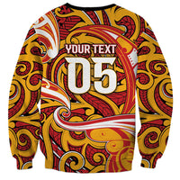 Custom Aotearoa Waikato Tainui Sweatshirt Maori Tribal Pattern Koru Motif