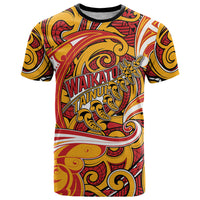 Custom Aotearoa Waikato Tainui T Shirt Maori Tribal Pattern Koru Motif