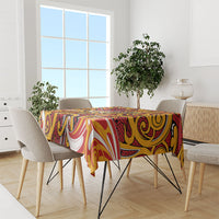 Aotearoa Waikato Tainui Tablecloth Maori Tribal Pattern Koru Motif