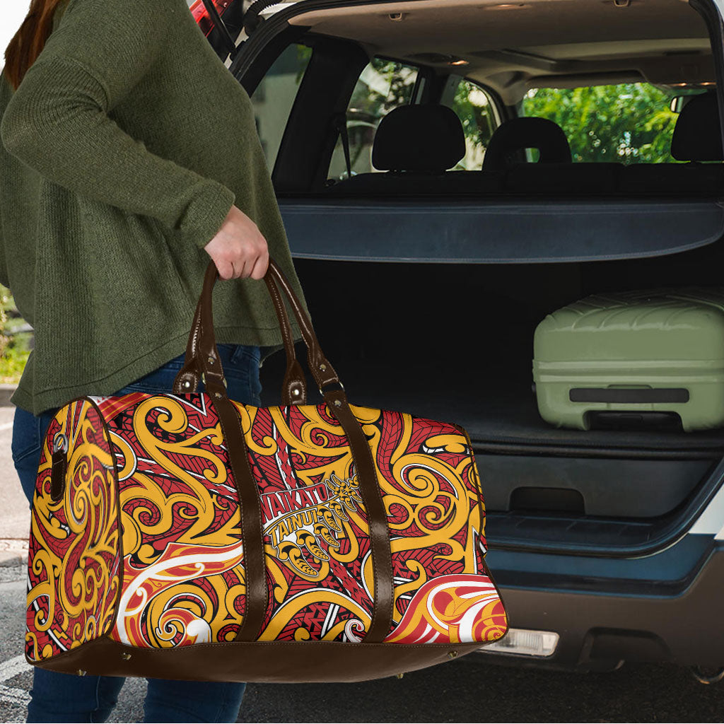 Aotearoa Waikato Tainui Travel Bag Maori Tribal Pattern Koru Motif