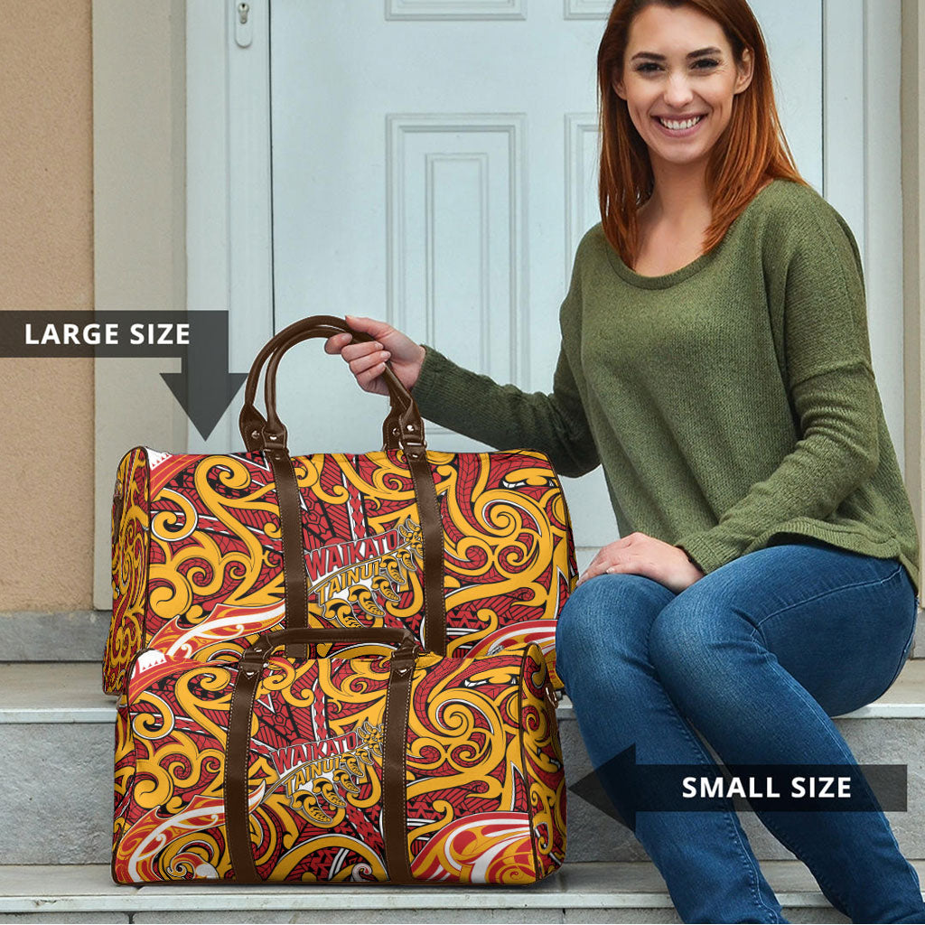 Aotearoa Waikato Tainui Travel Bag Maori Tribal Pattern Koru Motif