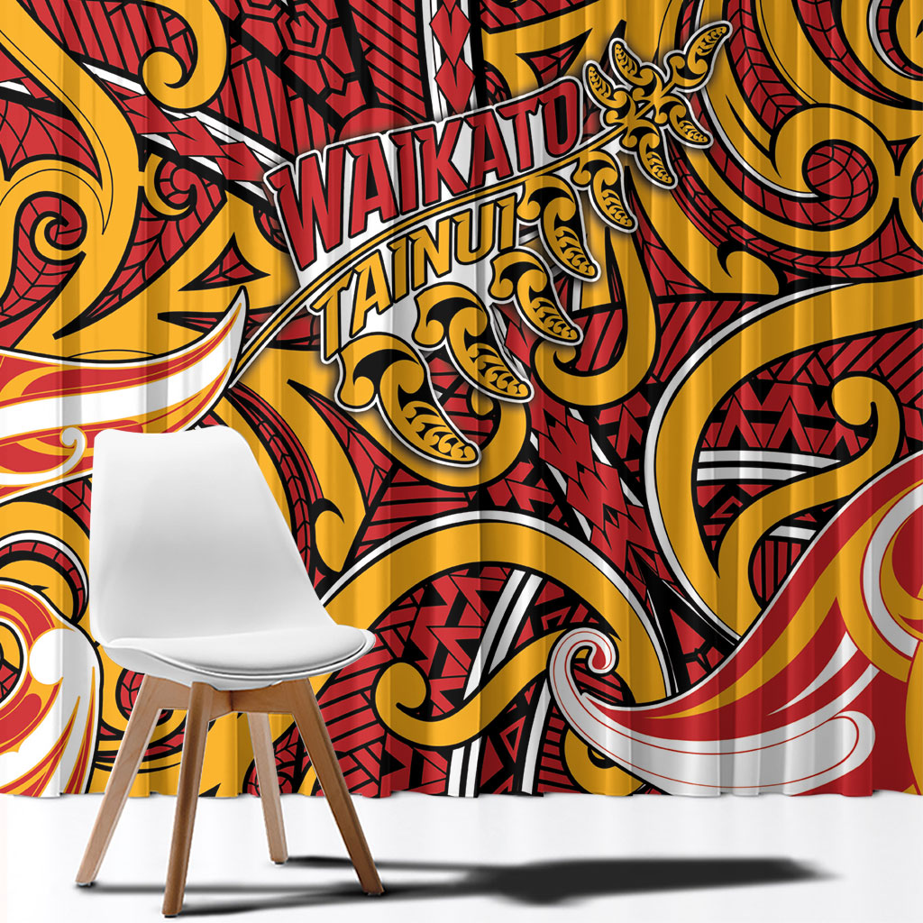Aotearoa Waikato Tainui Window Curtain Maori Tribal Pattern Koru Motif