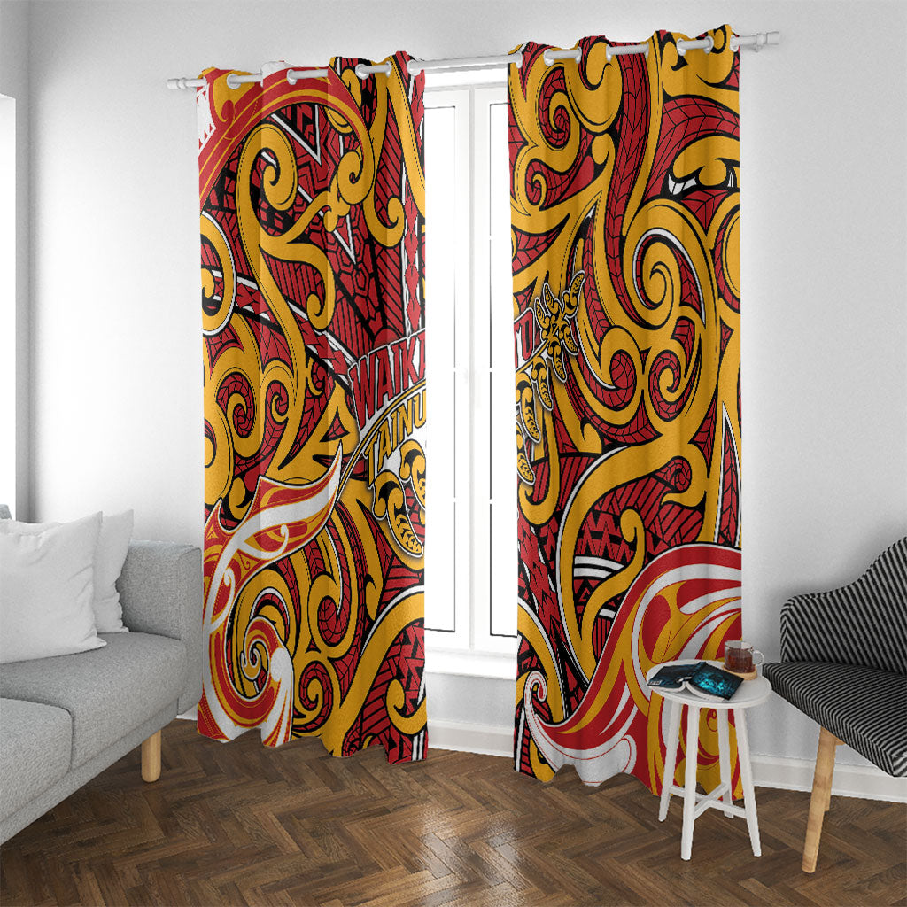 Aotearoa Waikato Tainui Window Curtain Maori Tribal Pattern Koru Motif