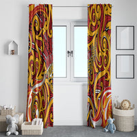 Aotearoa Waikato Tainui Window Curtain Maori Tribal Pattern Koru Motif