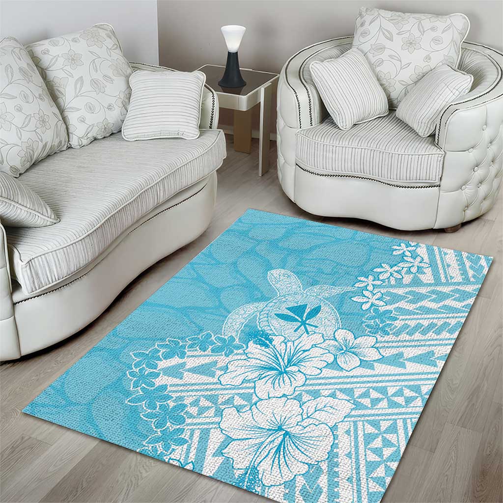 Hawaii Kanaka Maoli Area Rug Polynesian Turtle Tattoo