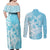 Hawaii Kanaka Maoli Couples Matching Off Shoulder Maxi Dress and Long Sleeve Button Shirt Polynesian Turtle Tattoo
