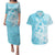 Hawaii Kanaka Maoli Couples Matching Puletasi and Hawaiian Shirt Polynesian Turtle Tattoo