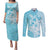 Hawaii Kanaka Maoli Couples Matching Puletasi and Long Sleeve Button Shirt Polynesian Turtle Tattoo