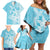 Hawaii Kanaka Maoli Family Matching Off Shoulder Short Dress and Hawaiian Shirt Polynesian Turtle Tattoo