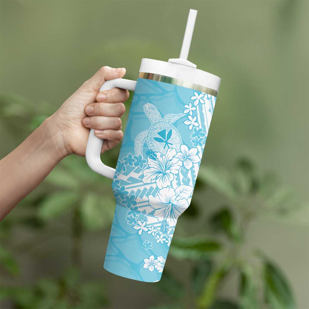 Hawaii Kanaka Maoli Tumbler With Handle Polynesian Turtle Tattoo