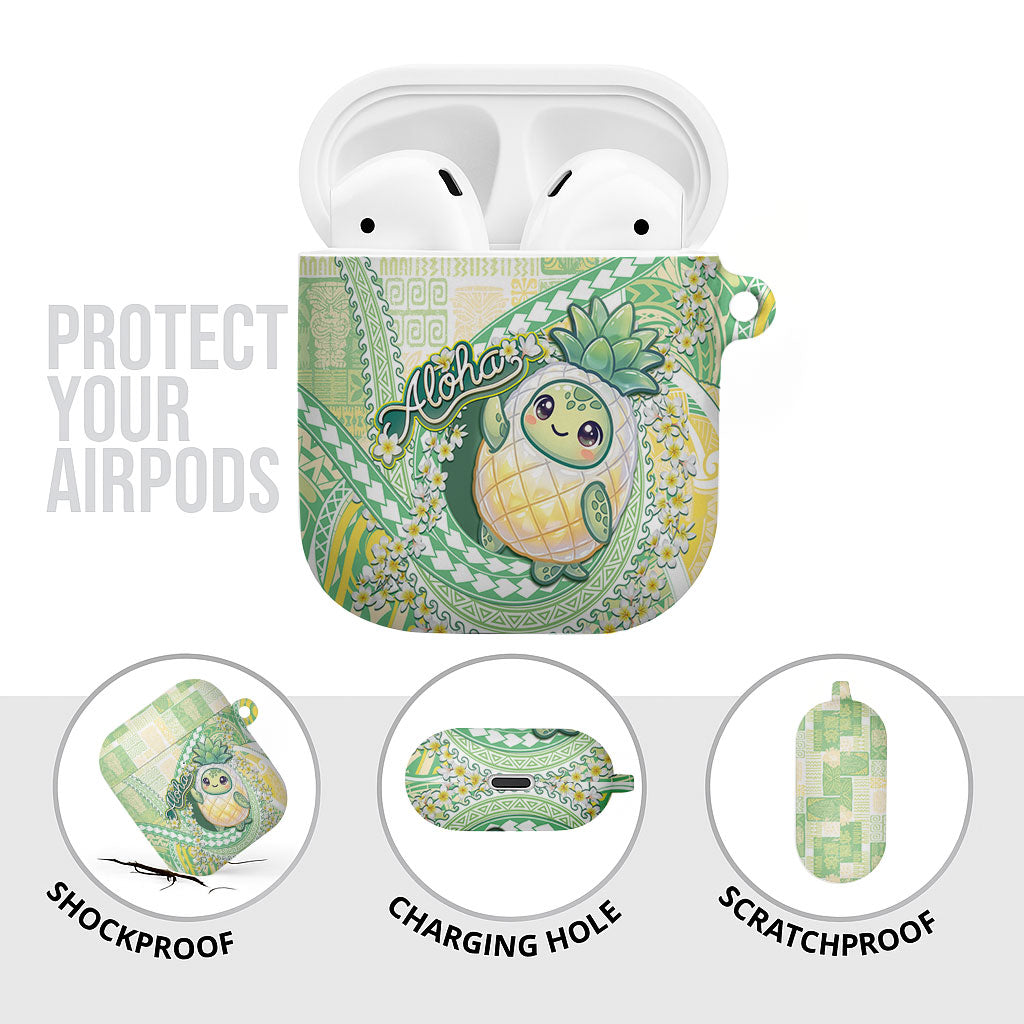 Hawaii Pineapple AirPods Case Cute Cosplay Turtle Plumeria Spiral