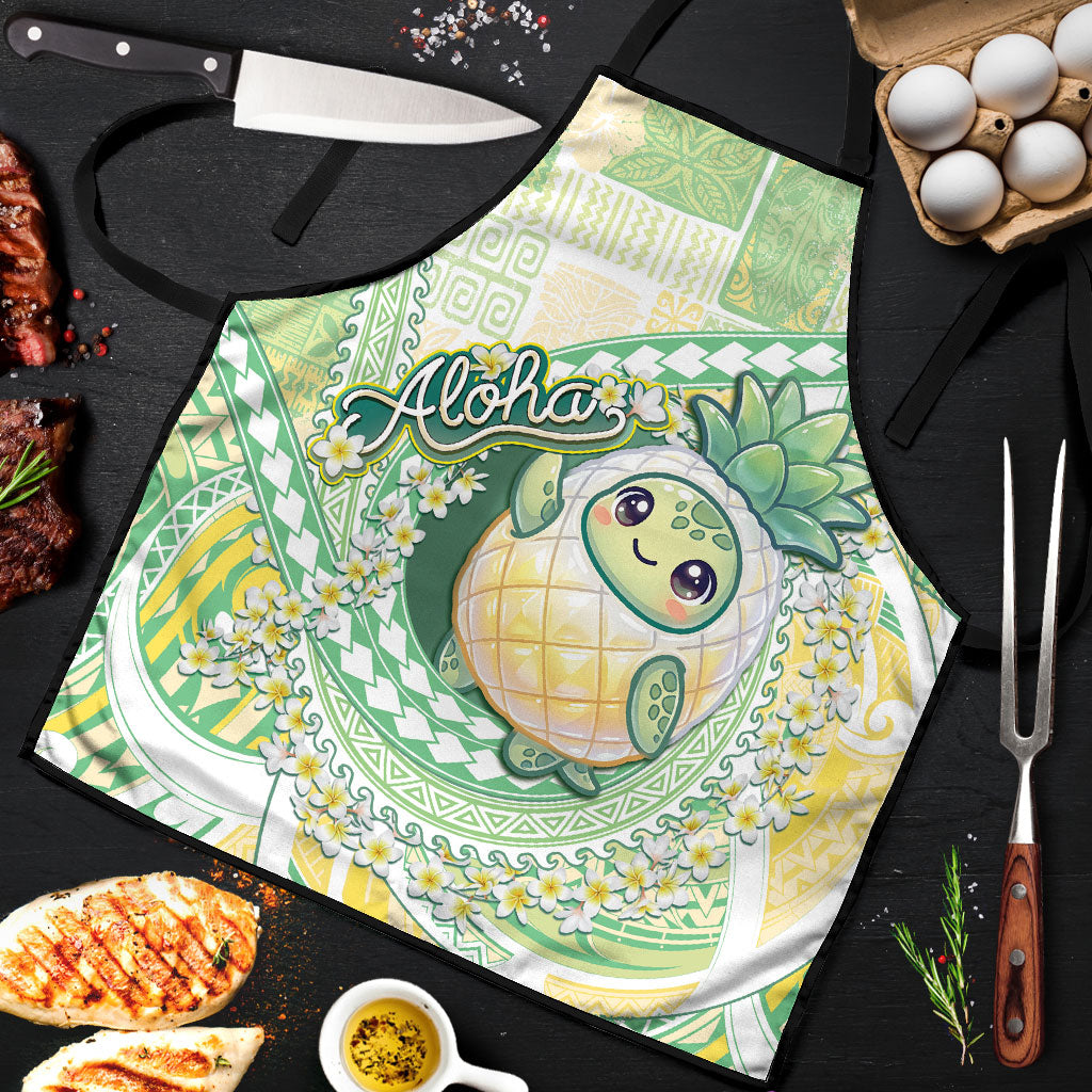 Hawaii Pineapple Apron Cute Cosplay Turtle Plumeria Spiral