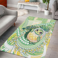 Hawaii Pineapple Area Rug Cute Cosplay Turtle Plumeria Spiral