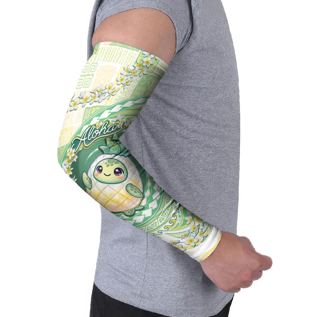 Hawaii Pineapple Arm Sleeves Cute Cosplay Turtle Plumeria Spiral