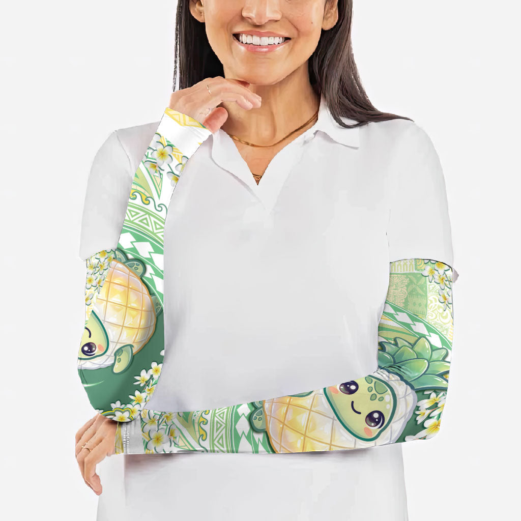 Hawaii Pineapple Arm Sleeves Cute Cosplay Turtle Plumeria Spiral