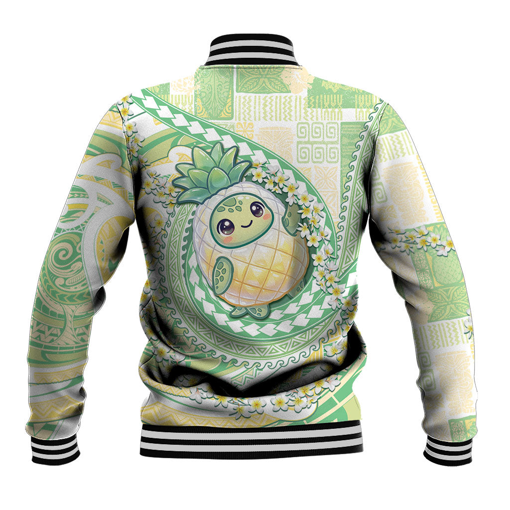 Hawaii Pineapple Baseball Jacket Cute Cosplay Turtle Plumeria Spiral