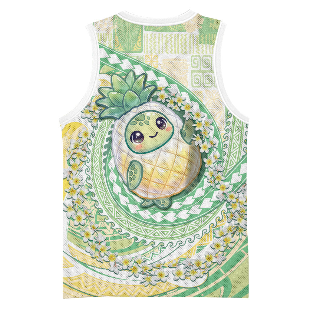 Hawaii Pineapple Basketball Jersey Cute Cosplay Turtle Plumeria Spiral