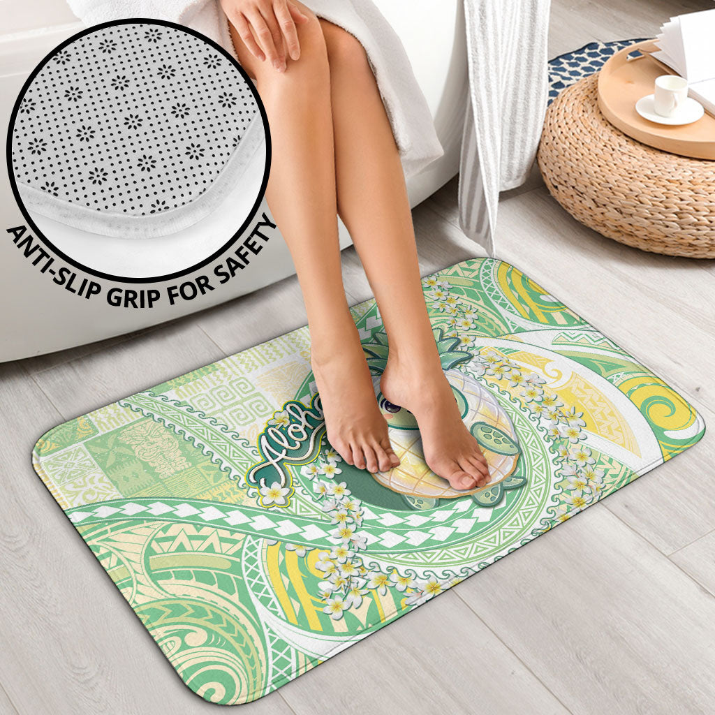 Hawaii Pineapple Bathroom Set Cute Cosplay Turtle Plumeria Spiral