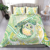 Hawaii Pineapple Bedding Set Cute Cosplay Turtle Plumeria Spiral
