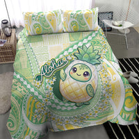Hawaii Pineapple Bedding Set Cute Cosplay Turtle Plumeria Spiral