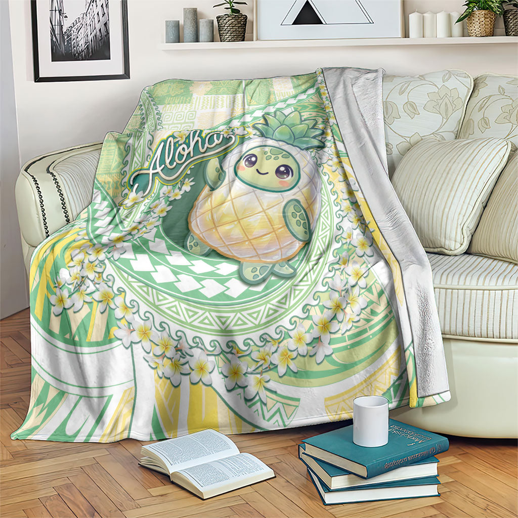 Hawaii Pineapple Blanket Cute Cosplay Turtle Plumeria Spiral