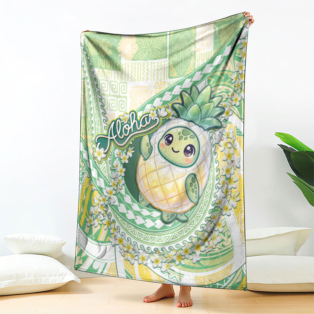Hawaii Pineapple Blanket Cute Cosplay Turtle Plumeria Spiral