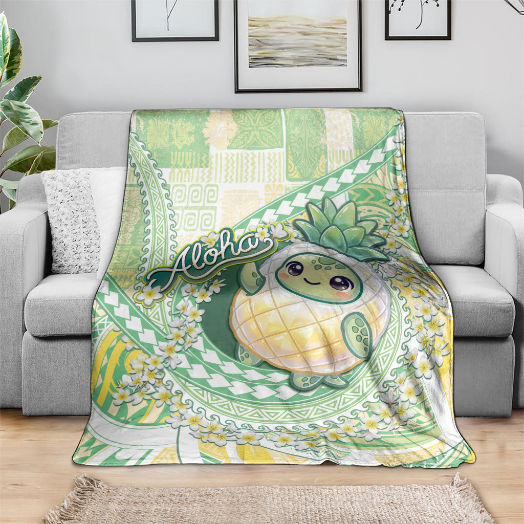 Hawaii Pineapple Blanket Cute Cosplay Turtle Plumeria Spiral