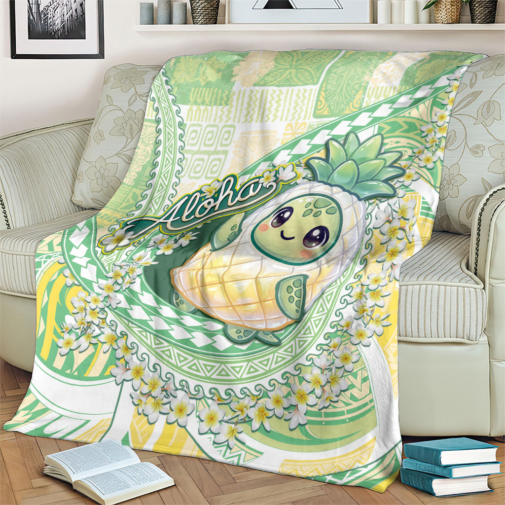 Hawaii Pineapple Blanket Cute Cosplay Turtle Plumeria Spiral
