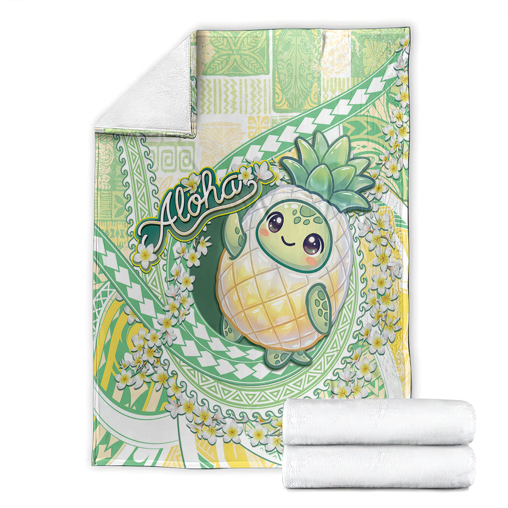 Hawaii Pineapple Blanket Cute Cosplay Turtle Plumeria Spiral