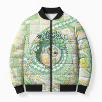 Hawaii Pineapple Bomber Puffer Jacket Cute Cosplay Turtle Plumeria Spiral