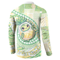Hawaii Pineapple Button Sweatshirt Cute Cosplay Turtle Plumeria Spiral